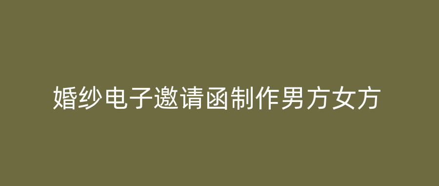 婚纱电子邀请函制作男方女方